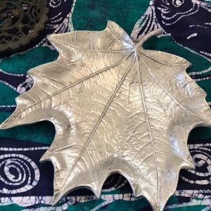 Martha Stewart metalware leaf dish